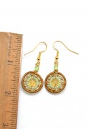 Round Bead & Wire Earrings
